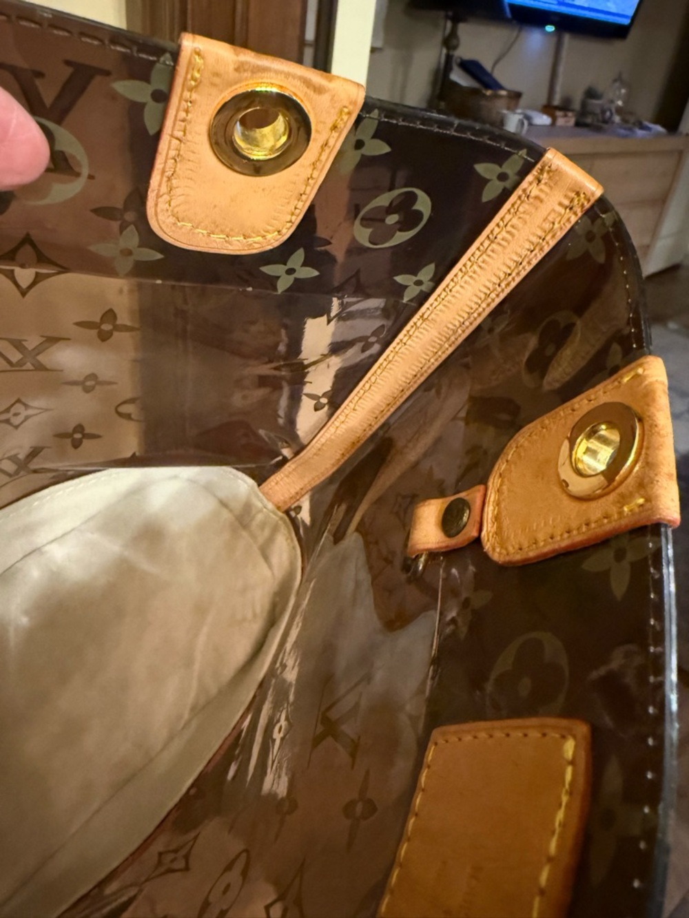 Louis Vuitton Monogram Vinyl Cabas Ambre PM Tote Bag - Picture 10 of 12